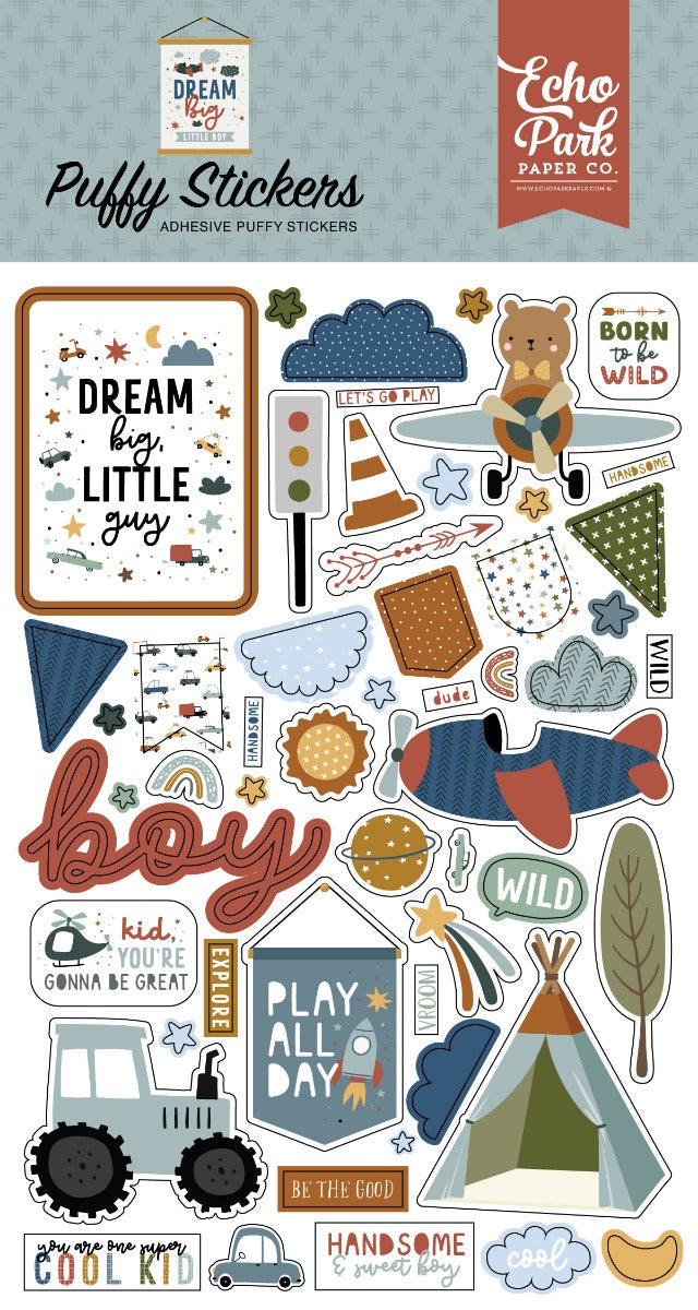 Puffy Stickers - Dream Big Little Boy - Echo Park