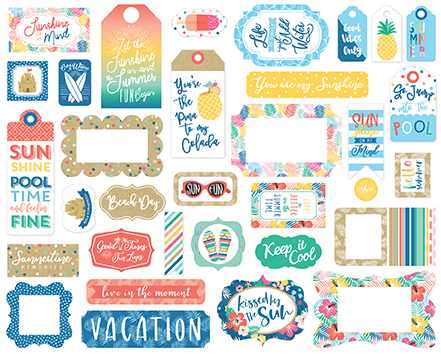 Dive Into Summer Frames & Tags - Echo Park - Clearance