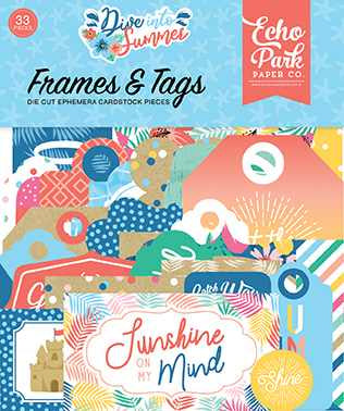 Dive Into Summer Frames & Tags - Echo Park - Clearance
