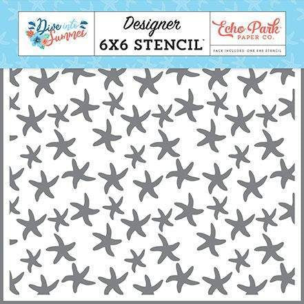 Swimming Starfish Stencil - Dive Into Summer - Echo Park*