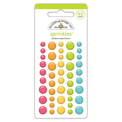 Rainbow Assortment Sprinkles Stickers - Over The Rainbow - Doodlebug Design