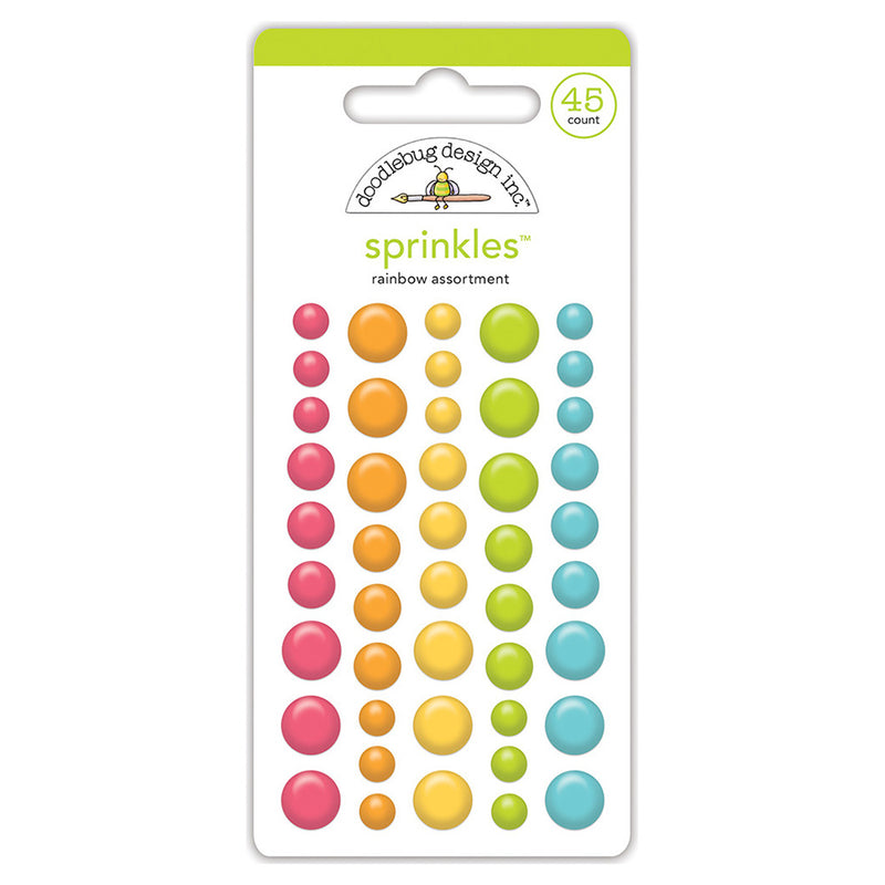 Rainbow Assortment Sprinkles Stickers - Over The Rainbow - Doodlebug Design