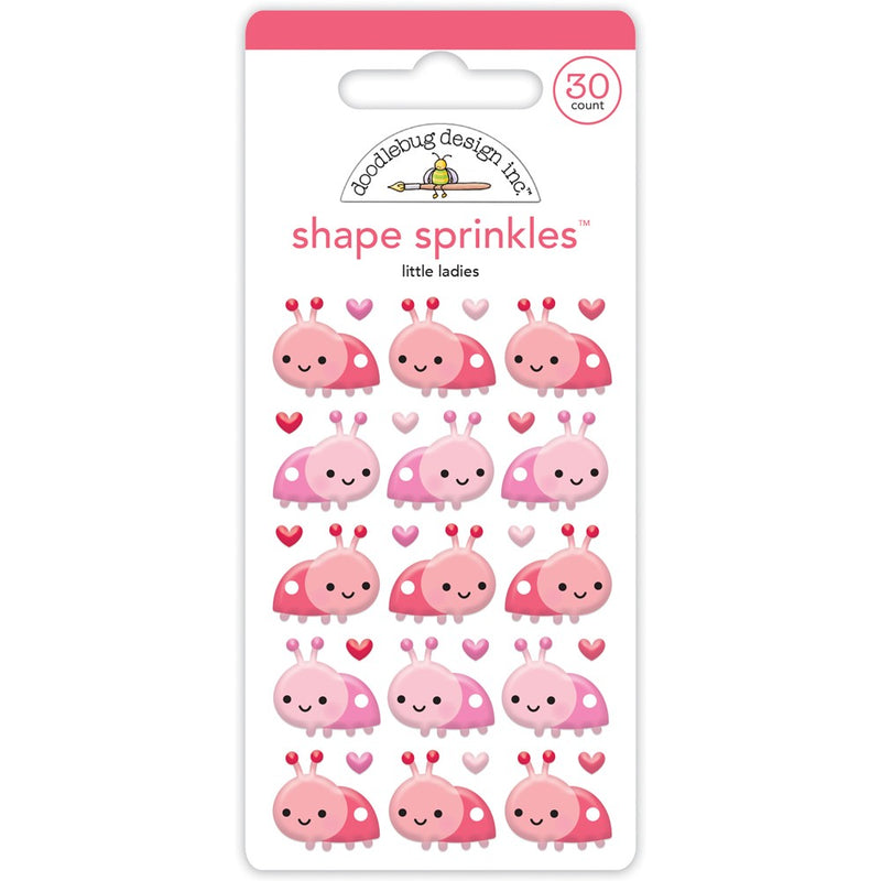 Little Ladies Sprinkles Glossy Enamel Shapes - Over The Rainbow - Doodlebug Design