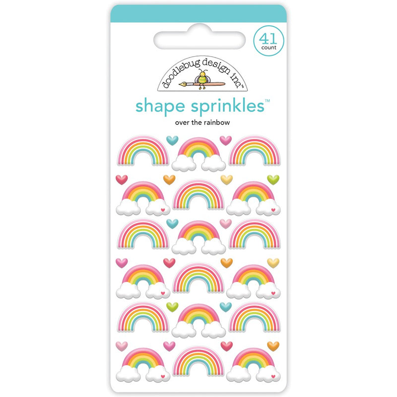 Enamel Rainbow-Shaped Sprinkle Stickers - Over the Rainbow - Doodlebug Design