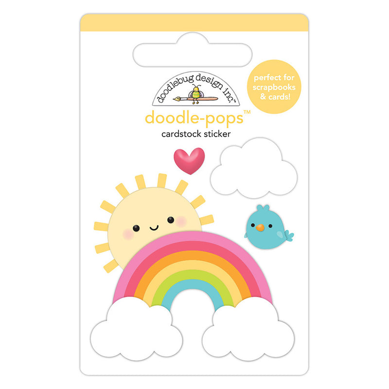 Hello Sunshine Doodle-Pops 3D Stickers - Over The Rainbow - Doodlebug Design