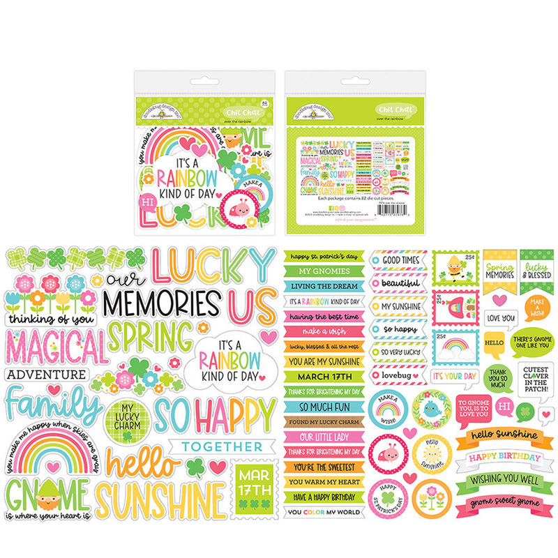Chit Chat Ephemera - Over The Rainbow - Doodlebug Designs