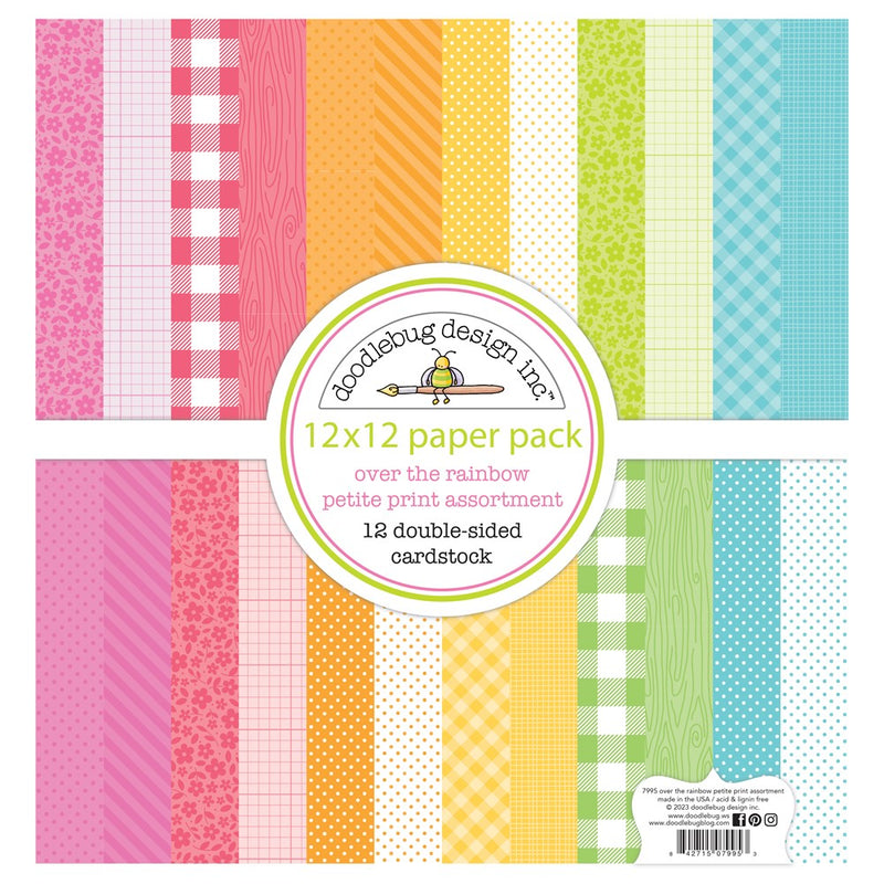 Petite Prints Cardstock - Over The Rainbow - Doodlebug Design