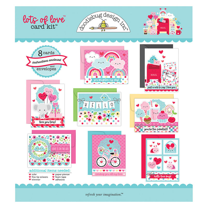 Cards and Envelopes Kit - Lots Of Love - Doodlebug Design