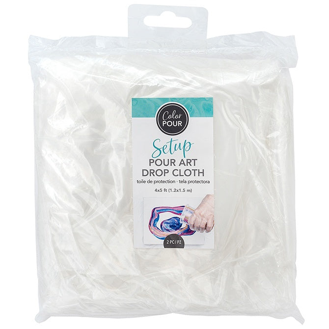 Color Pour Plastic Drop Cloth