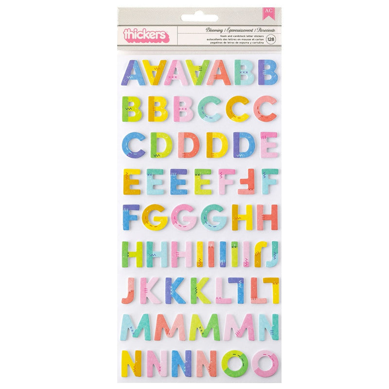 Gathered Alphabet Thickers - Paige Evans - Blooming Wild Collection - American Crafts