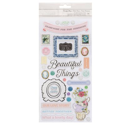 Beautiful Things Phrase Thickers with Iridescent Foil - Brighton Collection - BoBunny