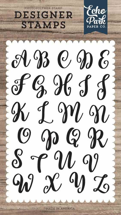Rosie Uppercase Alphabet Stamps - Echo Park - Clearance