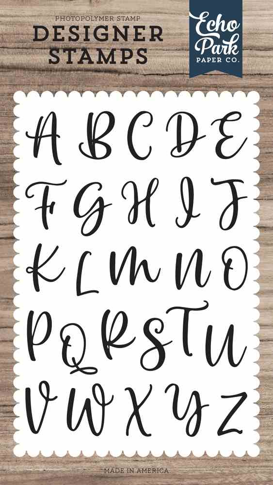 Kaitlin Uppercase Alphabet Stamps - Echo Park - Clearance