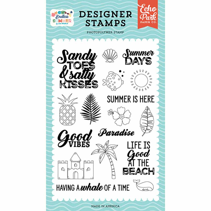 Sandy Toes Stamp Set - Endless Summer - Echo Park - Clearance