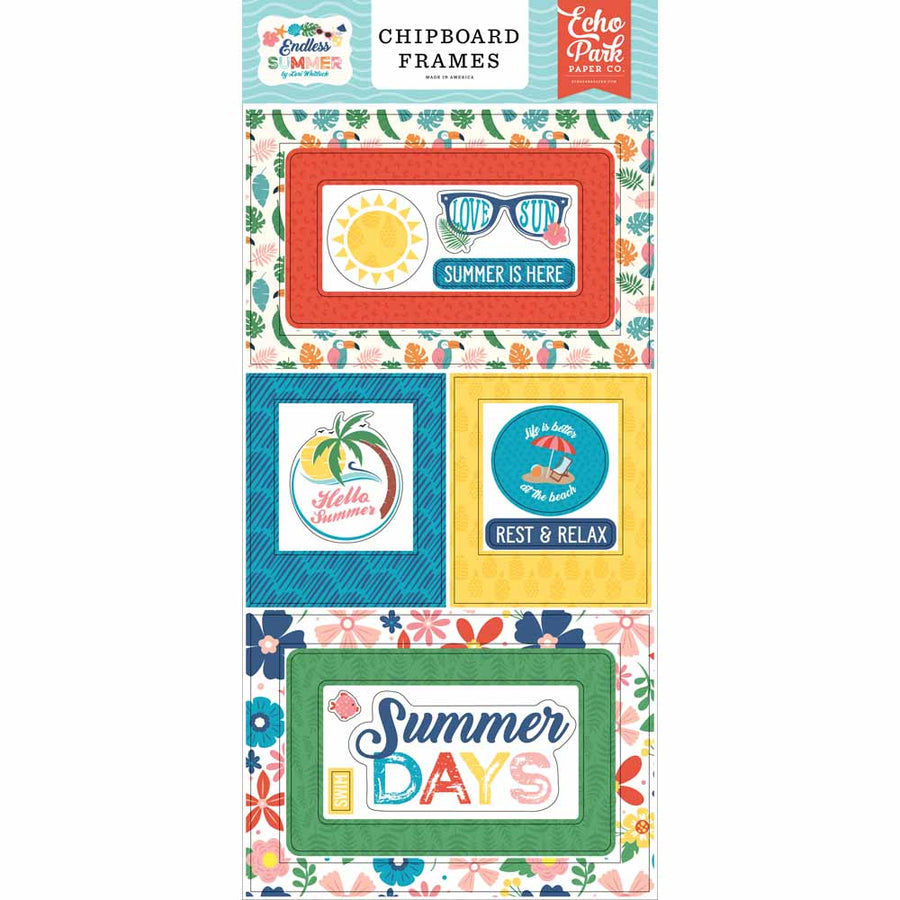 Endless Summer Chipboard Frames-Echo Park