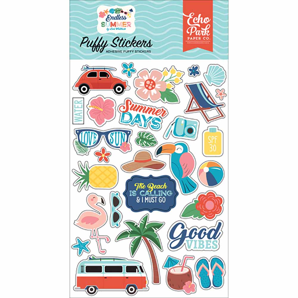 Endless Summer Puffy Stickers-Echo Park