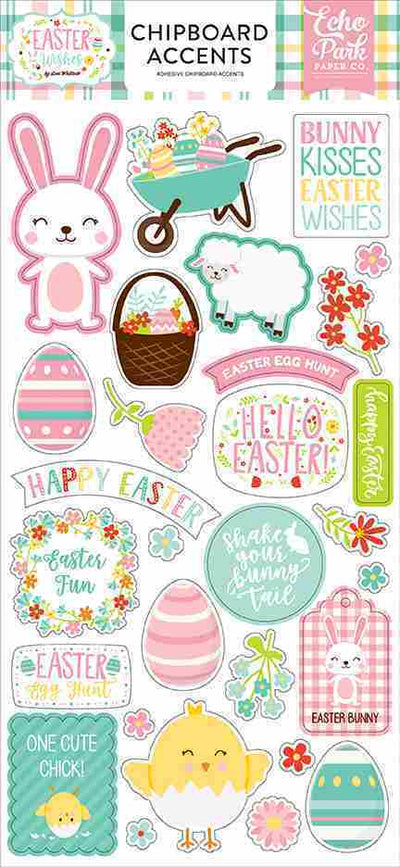 Easter Wishes Chipboard Accents