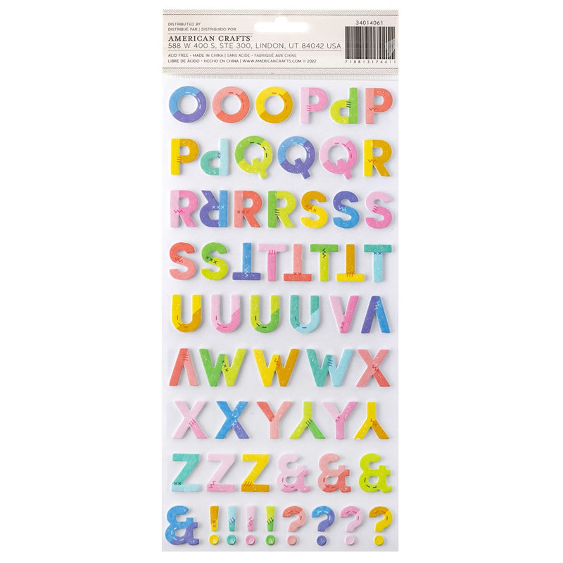 Gathered Alphabet Thickers - Paige Evans - Blooming Wild Collection - American Crafts