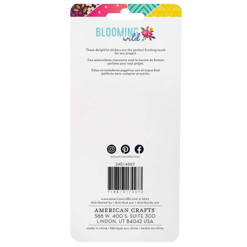 Puffy Stickers - Paige Evans - Blooming Wild Collection - American Crafts