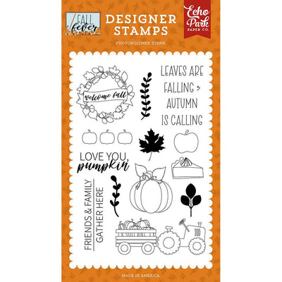 Love You Pumpkin Stamp Set - Fall Fever - Echo Park