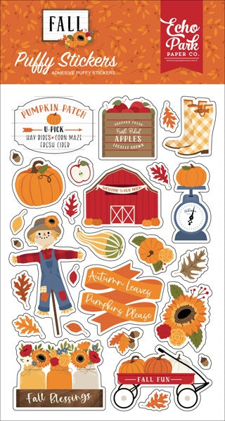 Fall Puffy Stickers - Echo Park