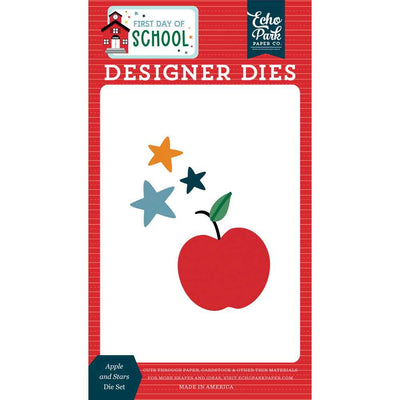 Apple and Stars Die Set - First Day Of School - Echo Park