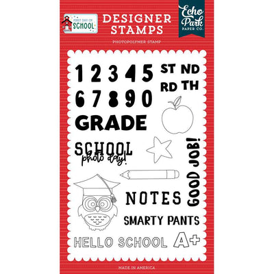 Grade School Stamp Set - First Day Of School - Echo Park