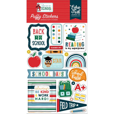 First Day Of School Puffy Stickers - Echo Park