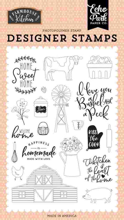 Heart of the Home Stamp Set - Farmhouse Kitchen - Echo Park - Clearance