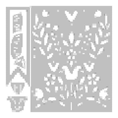 Folk Art Stencil Thinlits Die Set - Katelyn Lizardi - Sizzix - Clearance