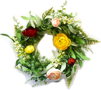 Bright Floral Wreath - Home Board - Foundations Decor