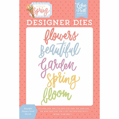Beautiful Flowers Word Die Set - My Favorite Spring - Echo Park - Clearance