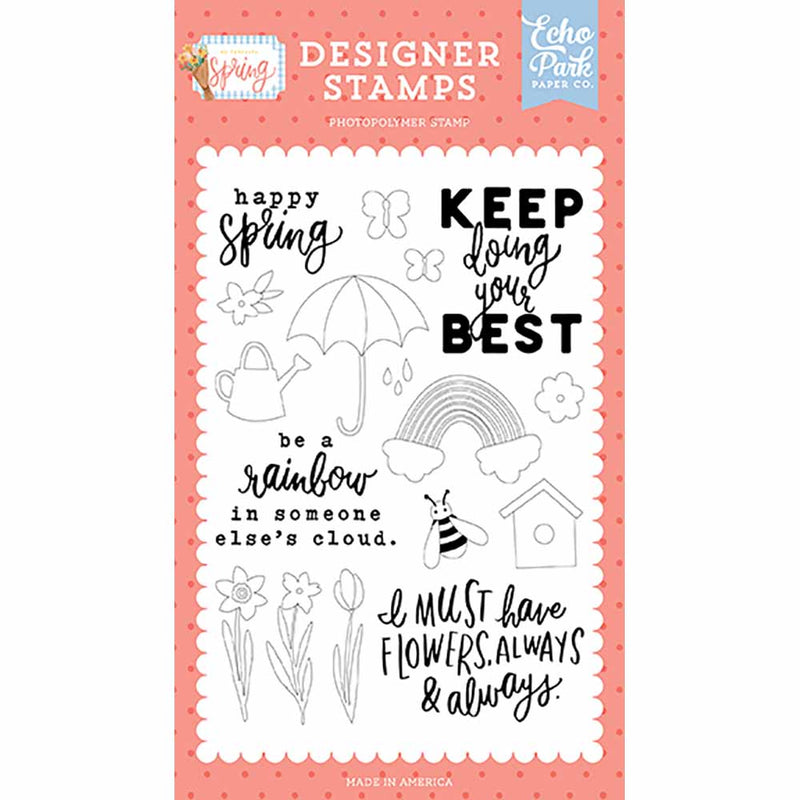 Happy Spring Stamp Set - My Favorite Spring - Echo Park - Clearance