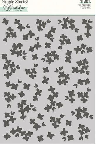 Wild Flower Stencils, 6" x 8" - Wildflower Collection - Simple Stories 
