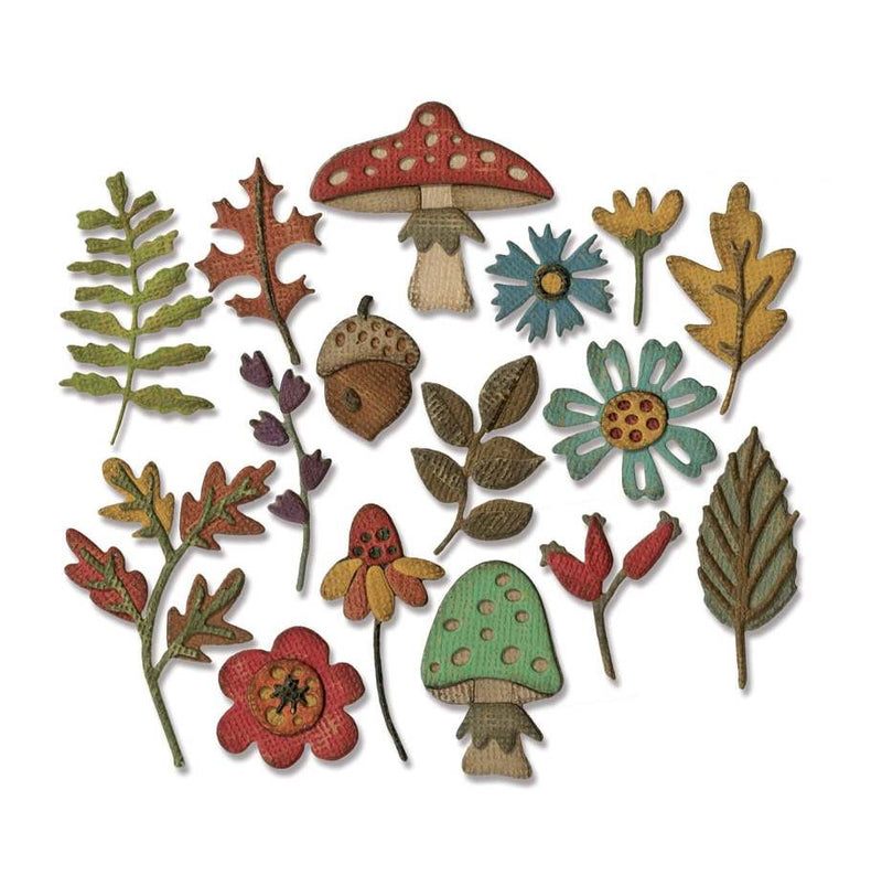 Tim Holtz Sizzix Funky Foliage Thinlits Die set