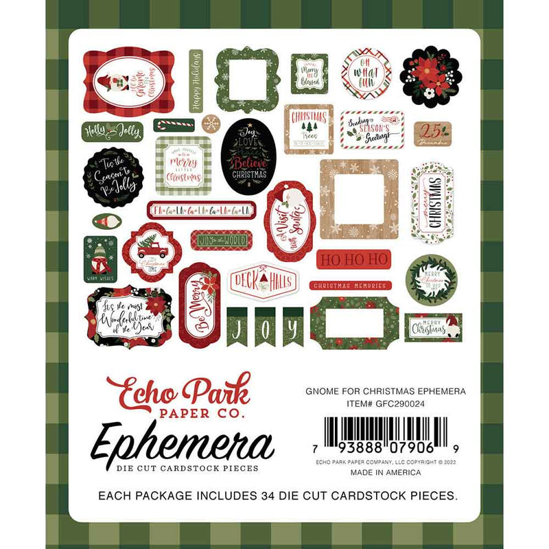 Gnome For Christmas Ephemera - Echo Park