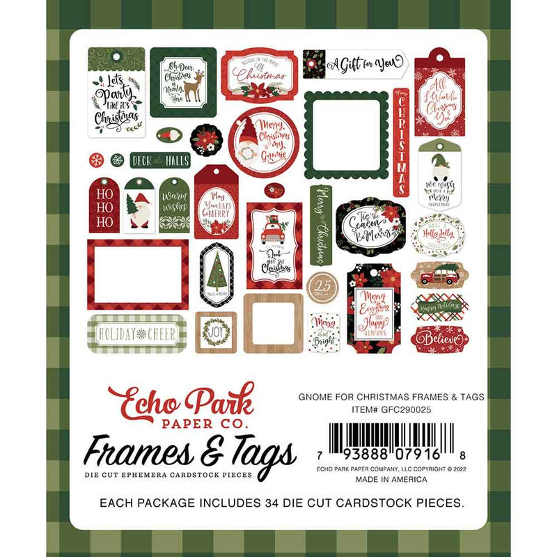 Gnome For Christmas Frames & Tags - Echo Park