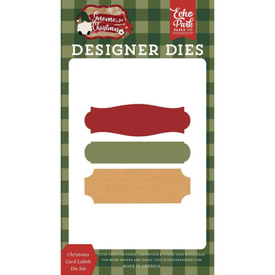 Christmas Card Labels Die Set - Gnome For Christmas - Echo Park