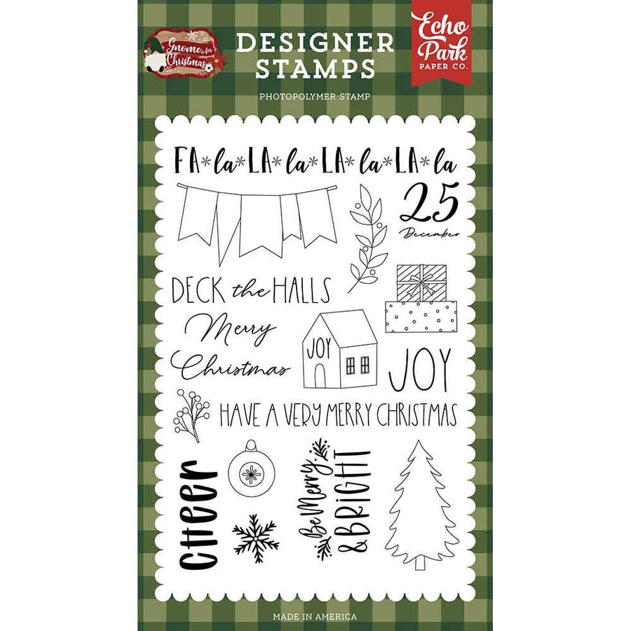 Cheer Stamp Set - Gnome For Christmas - Echo Park