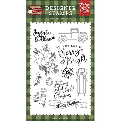 Joyful And Blessed Stamp Set - Gnome For Christmas - Echo Park