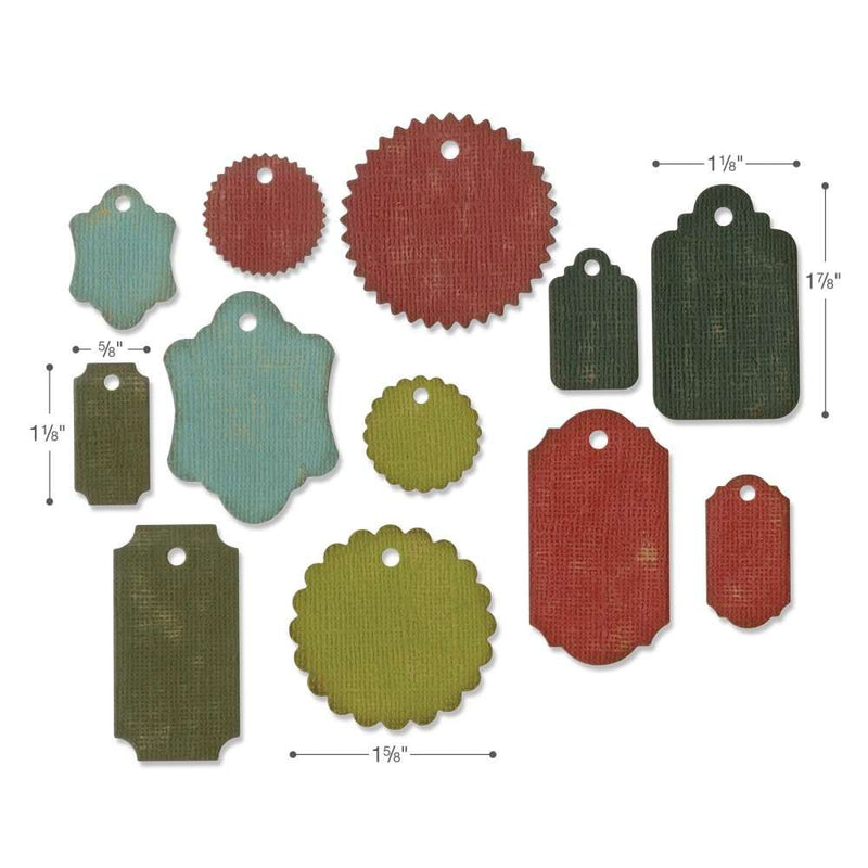 Tim Holtz Christmas die sizes