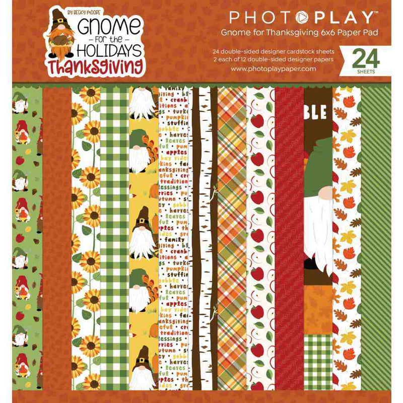 Gnome for Thanksgiving 6" x 6" Pad - PhotoPlay*