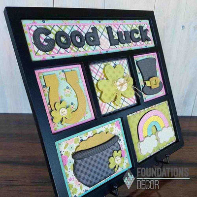 Side view of Good Luck Shadow Box