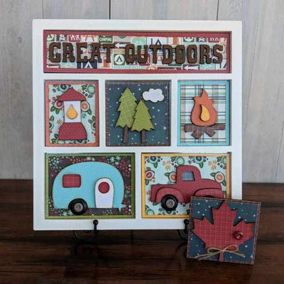Great Outdoors Shadowbox in white
