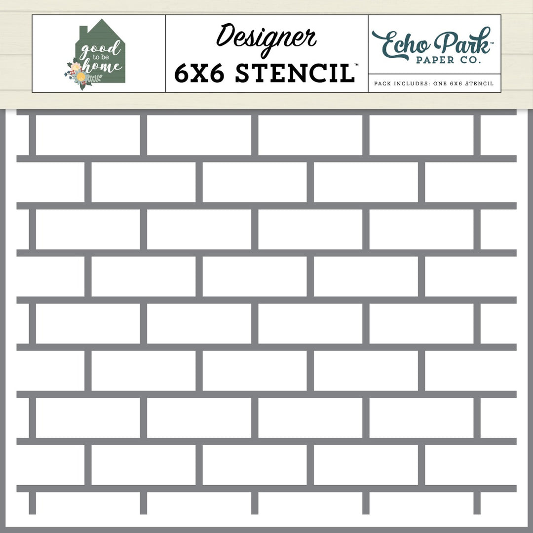 Subway Tiles Large Stencil- Echo Park