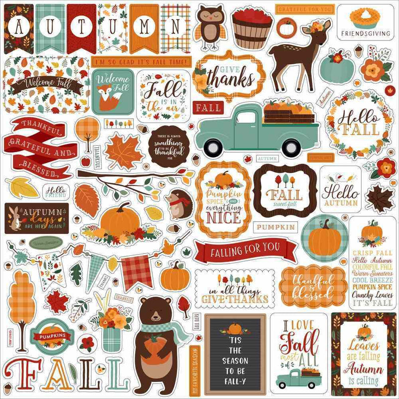 Happy Fall Element Stickers - Echo Park