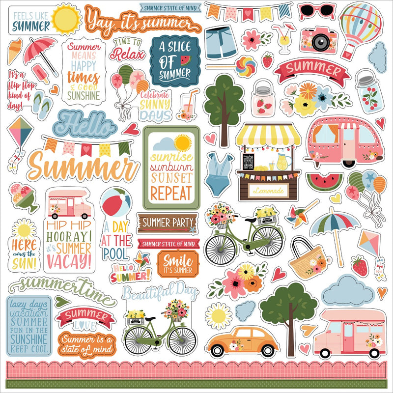 Element Stickers, 12x12 - Here Comes the Sun Collection - Echo Park