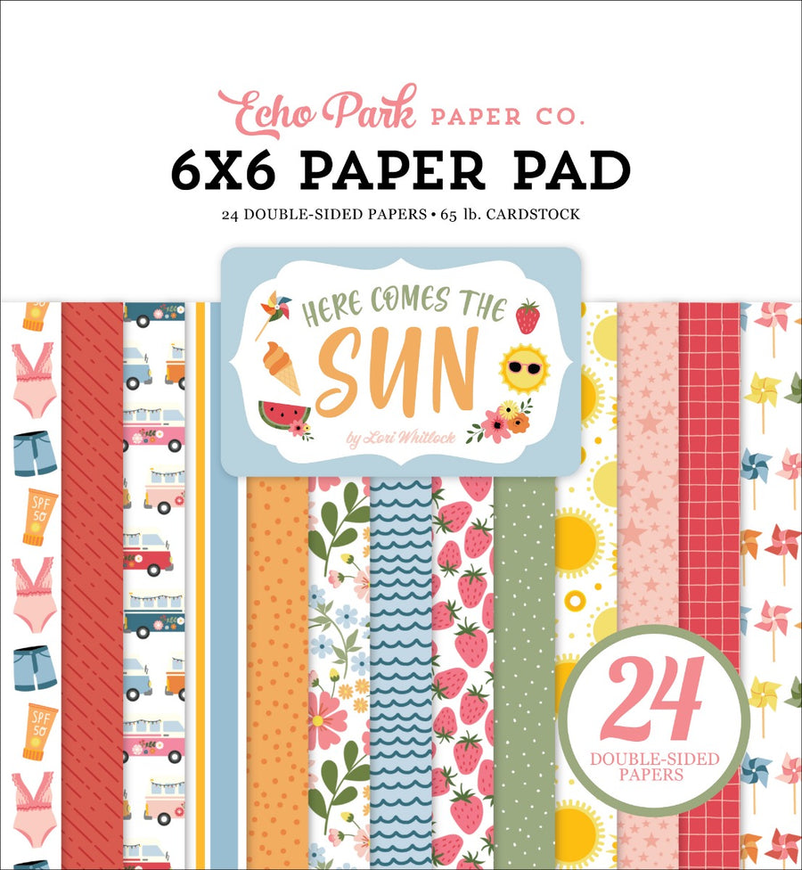 Paper Pad, 6x6 - Here Comes the Sun Collection - Echo Park