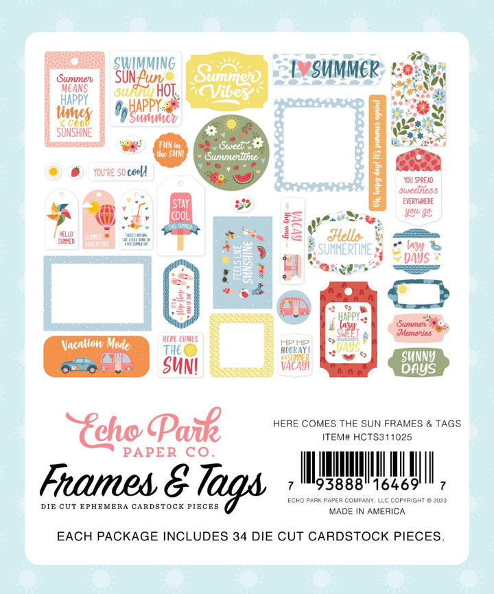Frames and Tags - Here Comes the Sun Collection - Echo Park