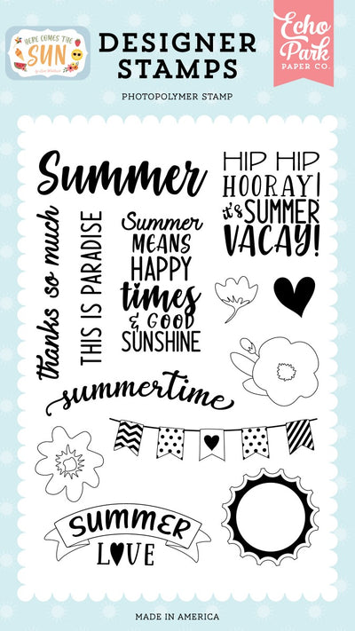 Summer Love Stamp Set - Here Comes the Sun Collection - Echo Park